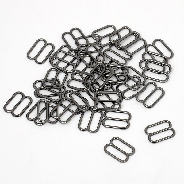 Рамки-регуляторы для купальника металл 16.0 мм, 816C.SW цв.черный никель, уп.100 шт