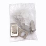 Застежка декоративная металл 24х47 мм, никель, 2 шт