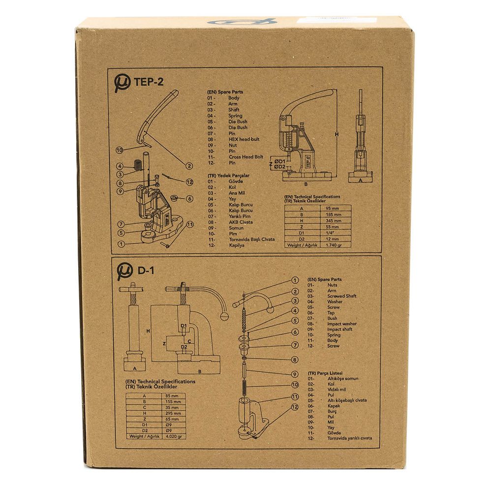 Пресс механический для кнопок, хольнитенов и люверсов New Star маленький, TEP-2