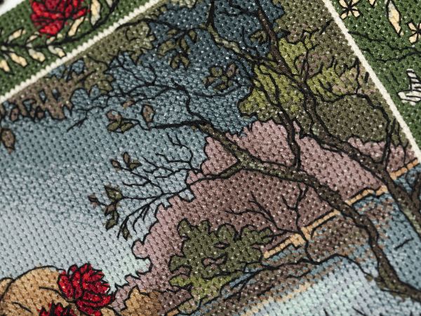 Набор для вышивания нитками Panna Золотая серия VS-7444, Славянская мифология. Русалка, 27х36.5 см