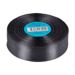 Лента атласная 1-сторонняя 25.0 мм / 33±2 метра, №519L(18-4004) т.серый, Gamma
