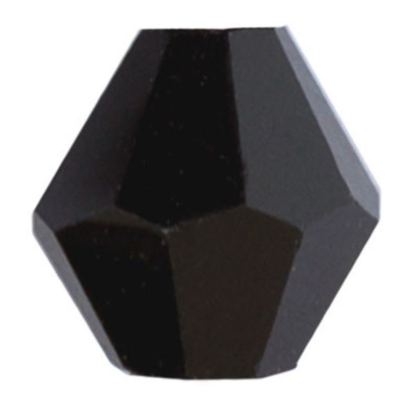 Бусины стекло 4х4 мм, нить 34 шт, №32 черный металлик, Zlatka GBA-01