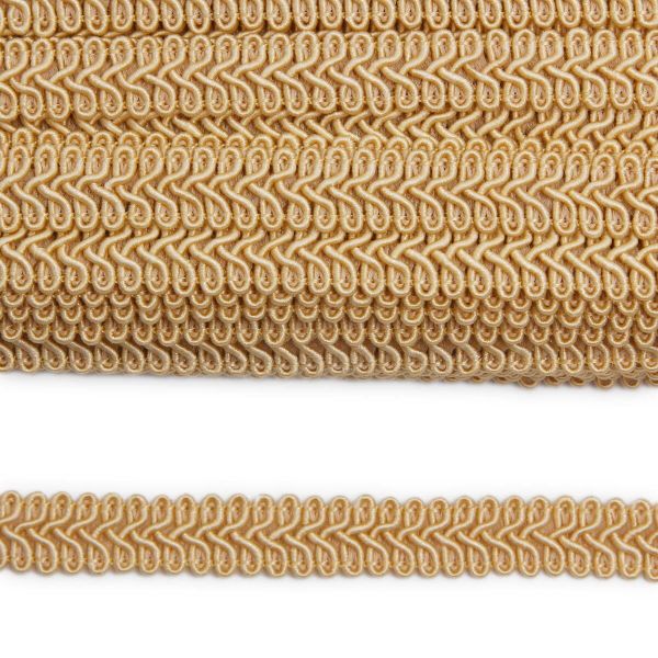 Тесьма отделочная Шанель 13 мм, 25 м, SR015 св.горчичный