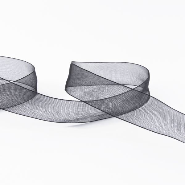 Лента капроновая (органза) 20.0 мм / 22.8±1 метра, 112 черный, Blitz OR-20