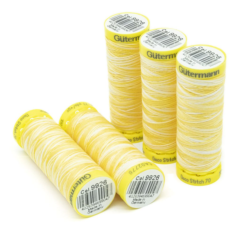 Нитки отделочные Gutermann Deco Stitch 70, multicolor, 70м, 9926, 5 катушек