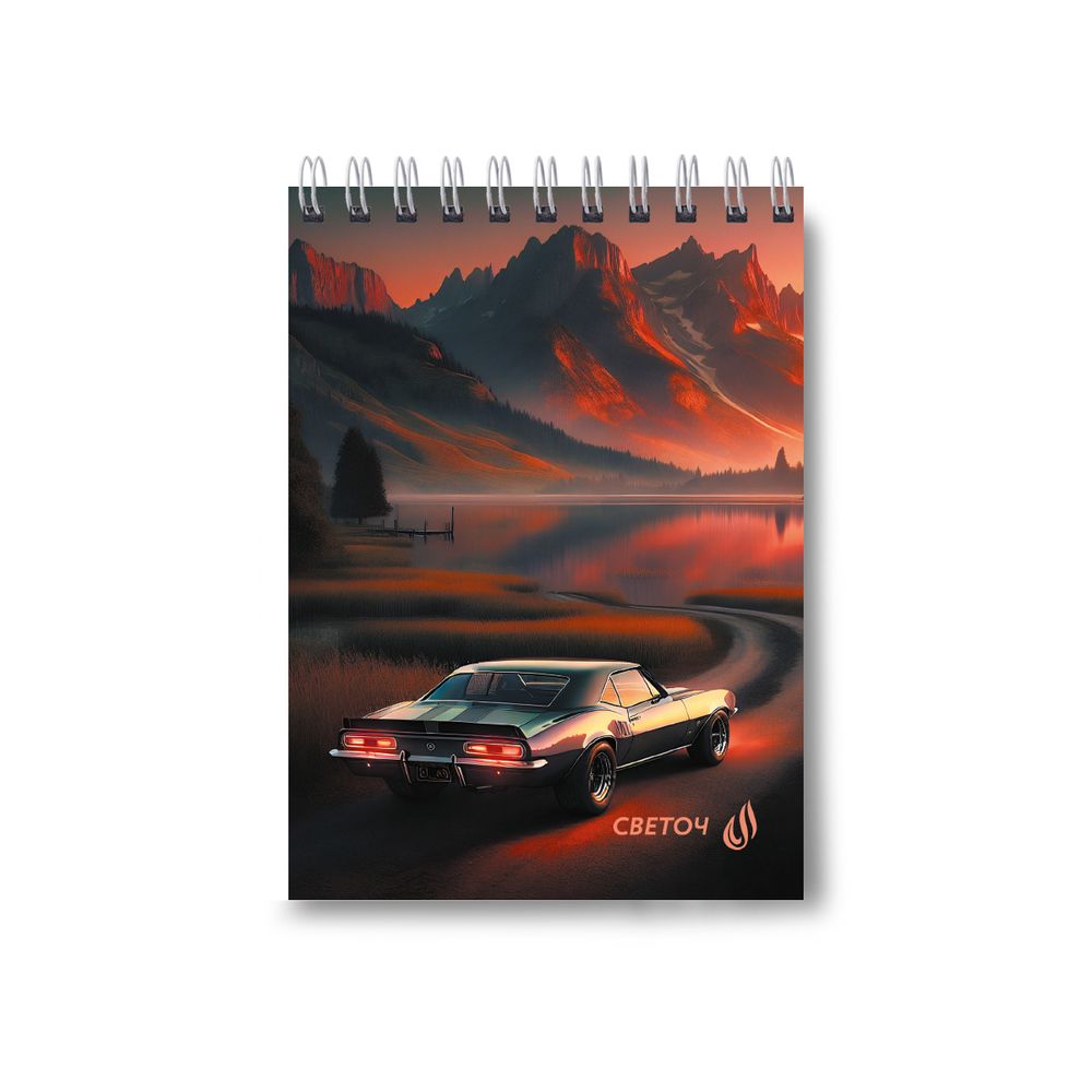 Блокнот на гребне A6 80 л., 4 шт, клетка, В пустыне 01206, Светоч Б116