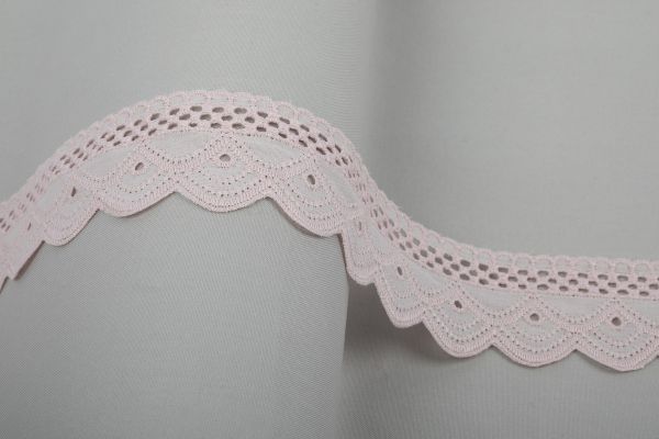 Кружево шитьё 42 мм / 10 м, св.розовый, Gamma GYEM-4202