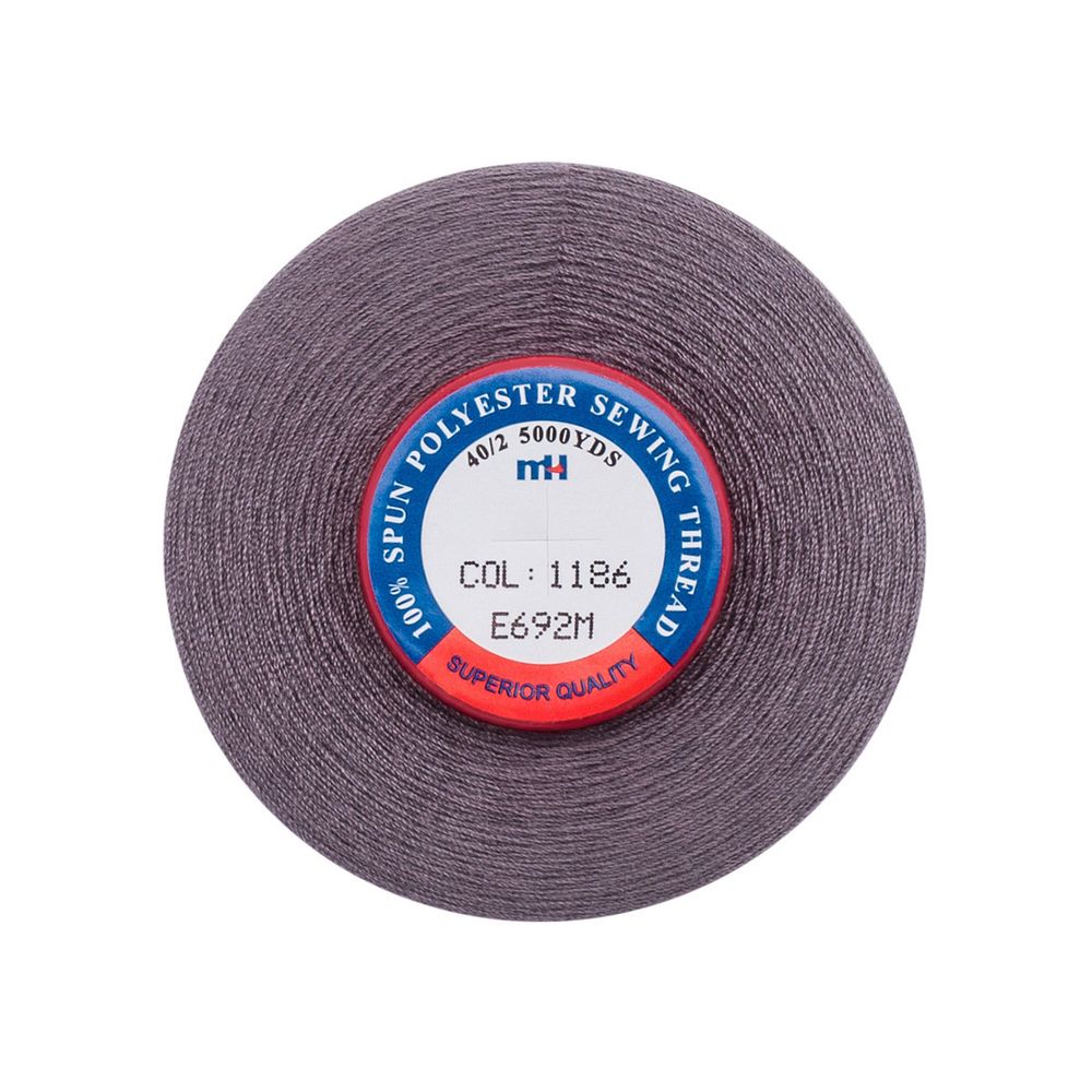 Нитки швейные Euron mH 40/2, 5000 ярд, 1186 серо-фиолетовый, 1 катушка