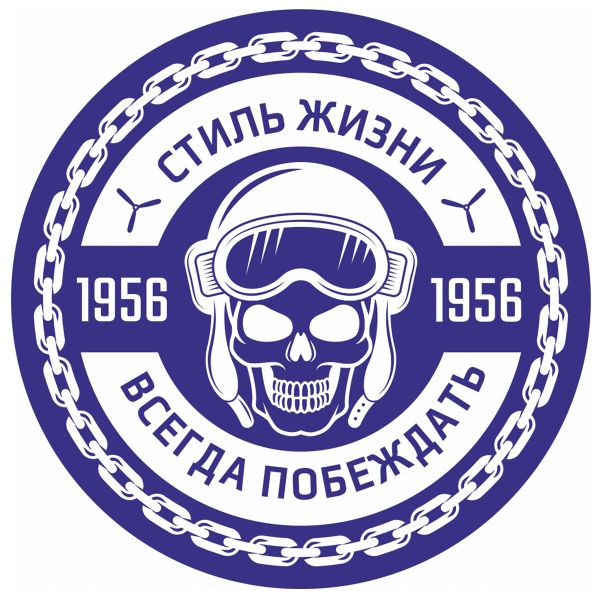 Термотрансфер №04, 1 шт, M-411 Череп 9х9 см, Gamma