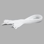 Молния трактор Arta Т6 (6 мм) 2 зам., разъем., 75 см, цв. 001 белый, уп.5 шт