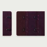 Застежки для бюстгальтера текстильные 2х2, 38 мм, 25 шт, 076 сливовое вино, Arta