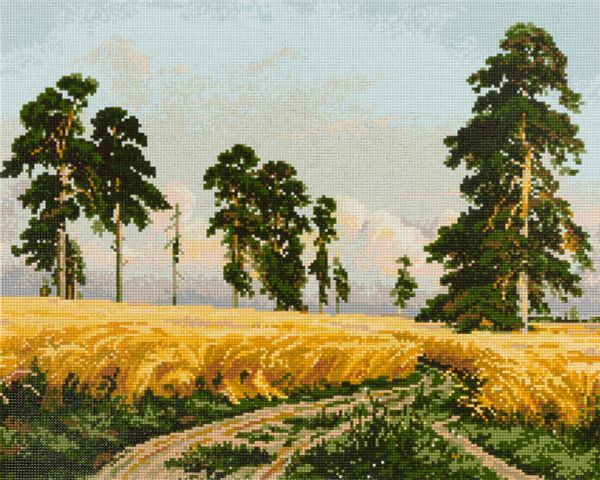 Алмазная (кристальная) мозаика Фрея GTG-ALPD-253, Рожь. Иван Шишкин, на подрамнике, 50х40 см