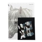 Набор для вышивания нитками Hobby&Pro, Белые кони, 29х27 см