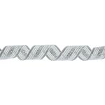 Лента металлизированная Подарочная 25±2 мм / 25±0.5 метров, белый-под серебро, Blitz