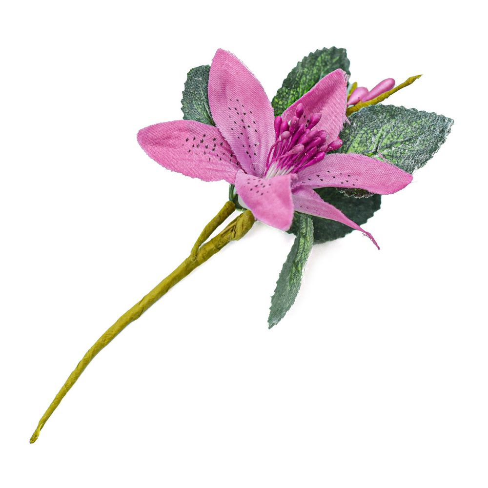 Цветы искусственные декоративные D7x3xH12см, 1шт, Астра, F221 темная фуксия