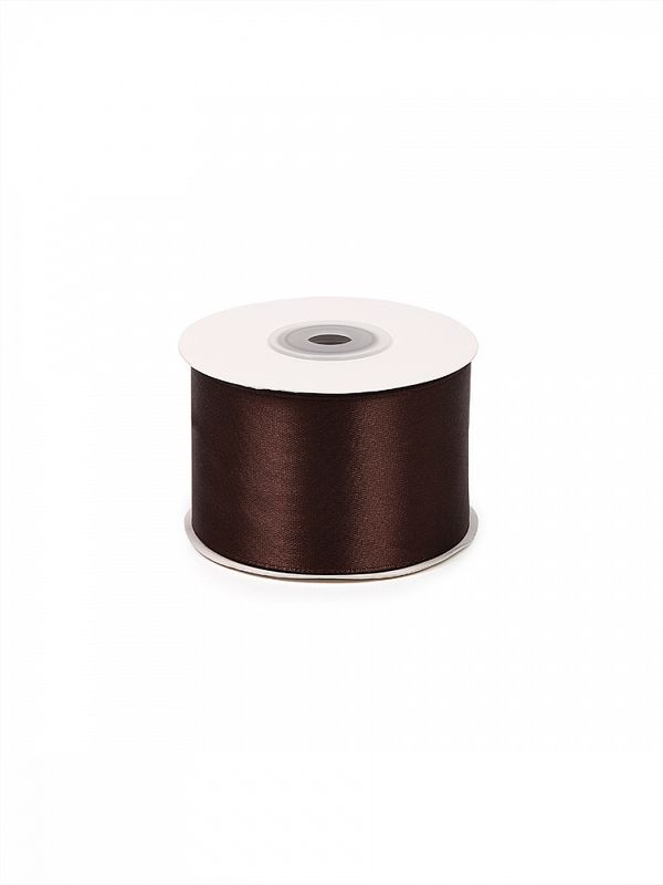 Лента атласная 1-сторонняя 50.0 мм / 22.5±1 метра, 3139 т.коричневый, Magic4Hobby