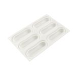 Форма силиконовая для пирожных 30х19х3.5 см, эклеры -6 ячеек, S-Chief SPC-0301