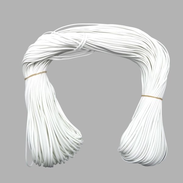 Шнур кожа искусственная ⌀2.5 мм / 100 метров, матовый, белый