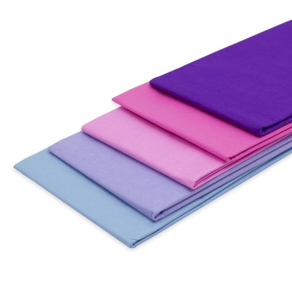 Бумага тишью упаковочная Ассорти 4, 50х70 см, 5 цветов по 5 листов, Astra&Craft