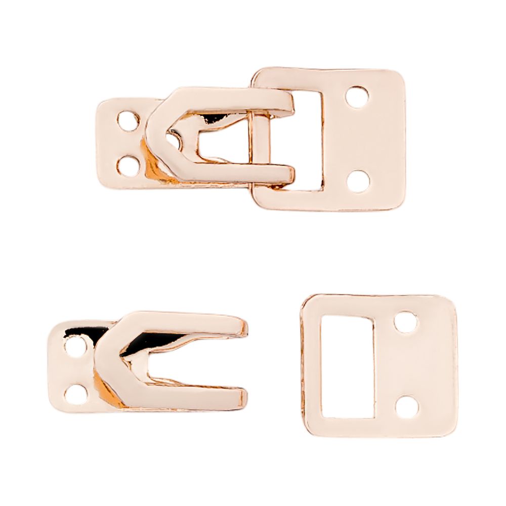 Крючки пришивные декоративные 15х7 мм, gold, 10 шт