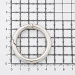 Карабин металл кольцо 34.0 мм (46х46 мм), никель, 4 шт