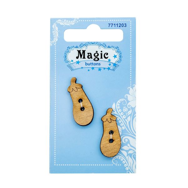 Украшения декоративные пуговицы Баклажан, 2 шт, Magic Buttons LW800-V47