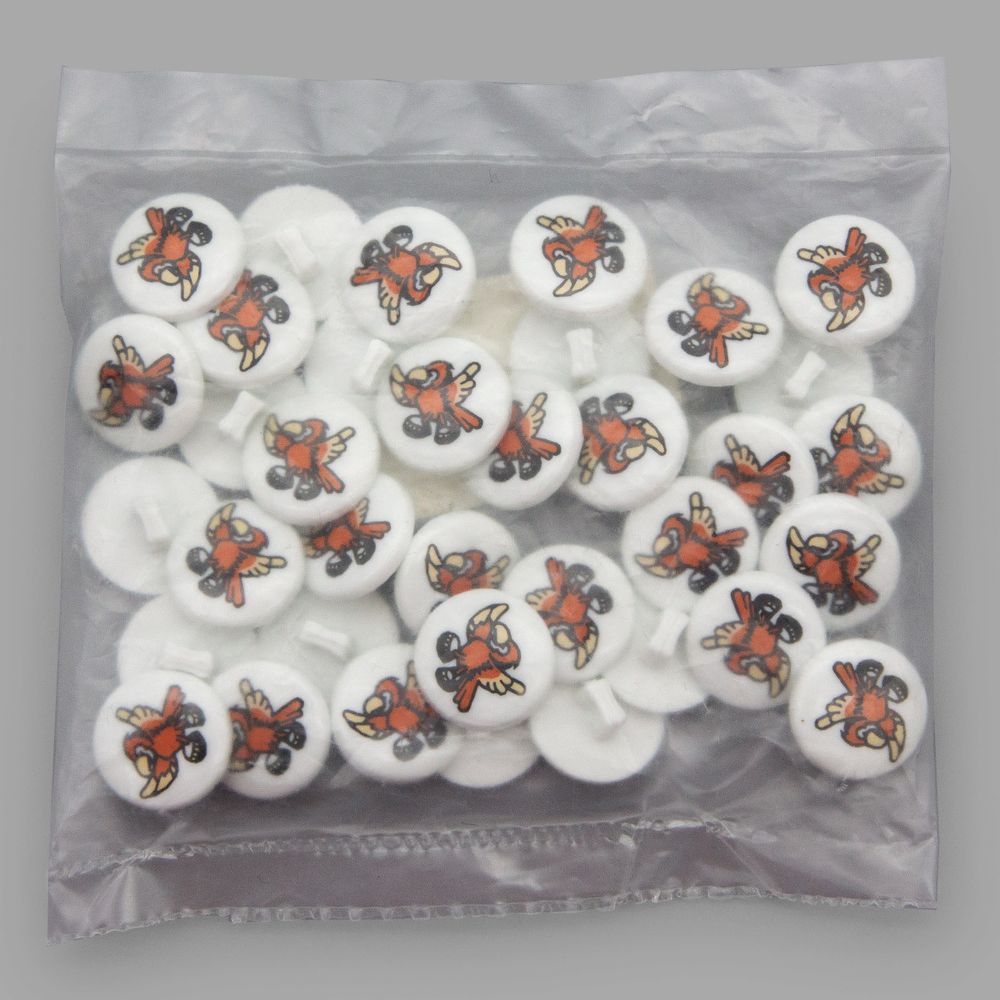 Пуговицы детские Птичка (QN113-W1) (красный), 36 шт, Magic Buttons