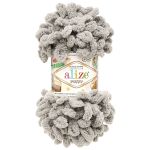 Пряжа Alize (Ализе) Puffy / уп.5 мот. по 100 г, 9м, 302 серый