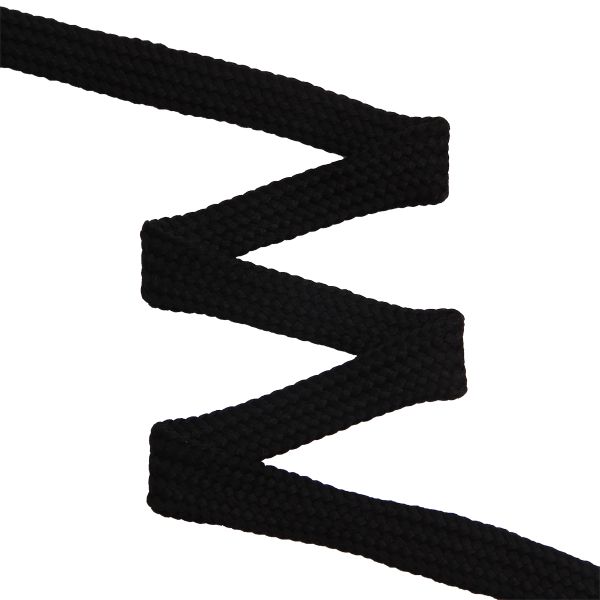 Шнур плетеный плоский ⌀11.0 мм / 50 метров, п/а, черный