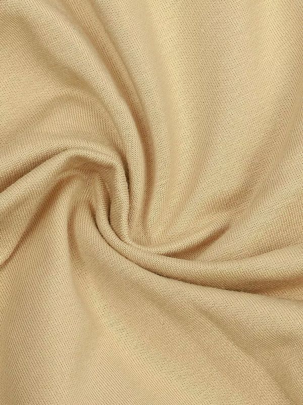 Футер 2х нитка петля Поликоттон стрейч 220г Twill French Terry цв.S892 бежевый в нарезке 1м