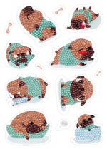 Наклейки декоративные Фрея ALVN-114, Мопсы, 14х19.5 см