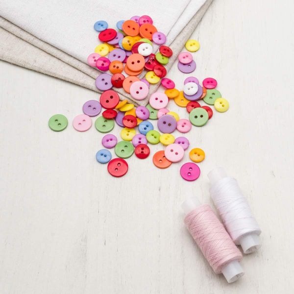 Пуговицы пластиковые 11 мм х 60 шт / 15 мм х 40 шт, 23619