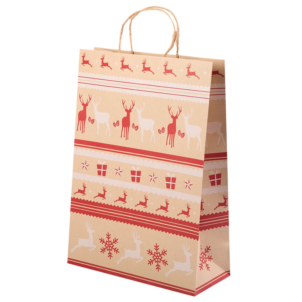 Подарочный крафт-пакет 150 г/м², 27.5х39х12 см, 12 шт, 03, Stilerra NDYM