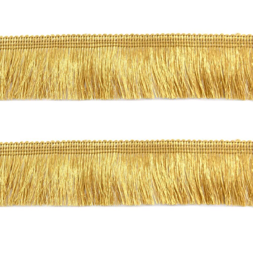 Бахрома отделочная 38.0 мм / 25 метров, металлизированная, цв.золото