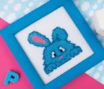 Набор для вышивания нитками Klart, Детские истории. Зайка, 12х12 см