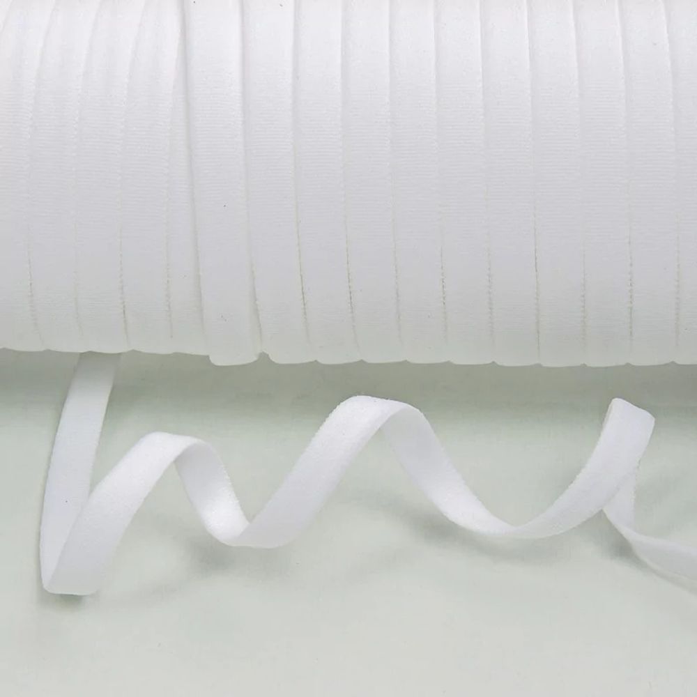 Резинка бельевая (бретелечная) 7.0 мм / 50 метров, белый