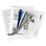 Набор для вышивания нитками Panna, Живая картина. Большая волна в Канагаве, 15х10 см