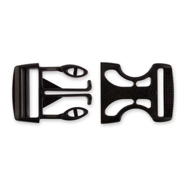 Фастекс (пряжка трезубец) пластик 25 мм, 100 шт, черный, Gamma SB01