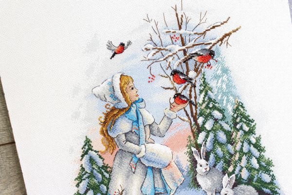 Набор для вышивания нитками МП Студия, Герда, 30х25 см