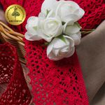 Кружево вязаное (тесьма) 50 мм / 10м, 6368 цв.26 бордовый, Kruzhevo