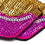 Термоаппликация вышитая с пайетками Фастфуд 5*5,5см (3 шт) (цветной) S1224