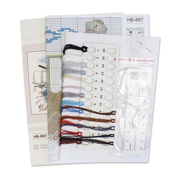 Набор для вышивания нитками МП Студия, Наводим чистоту 12х17см