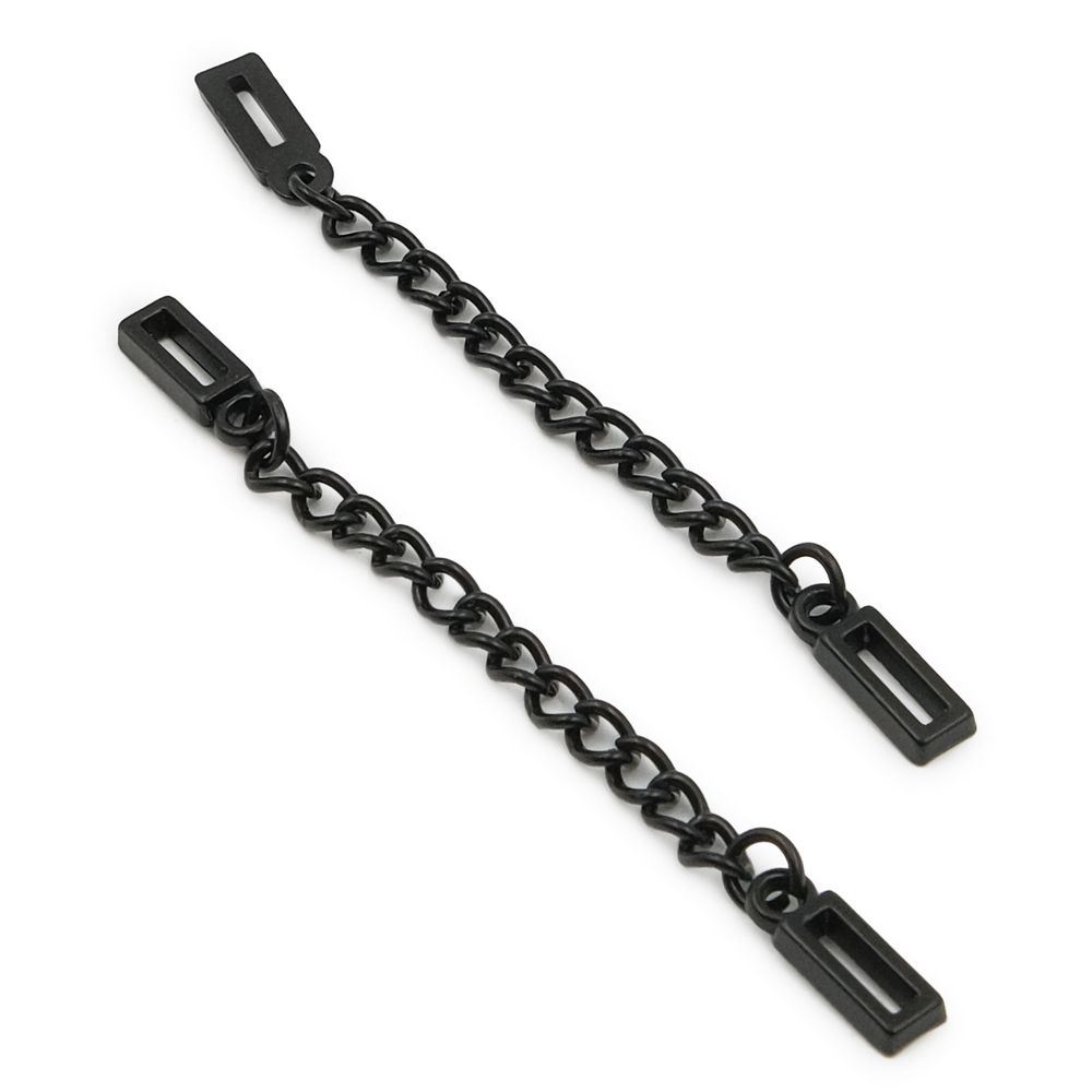 Вешалка-цепочка для одежды 70х5 мм, металл, черный матовый, 10 шт, ГДЖ1514
