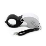 Лупа складная 30х, диам. 25 мм, с подсветкой, 2 LED