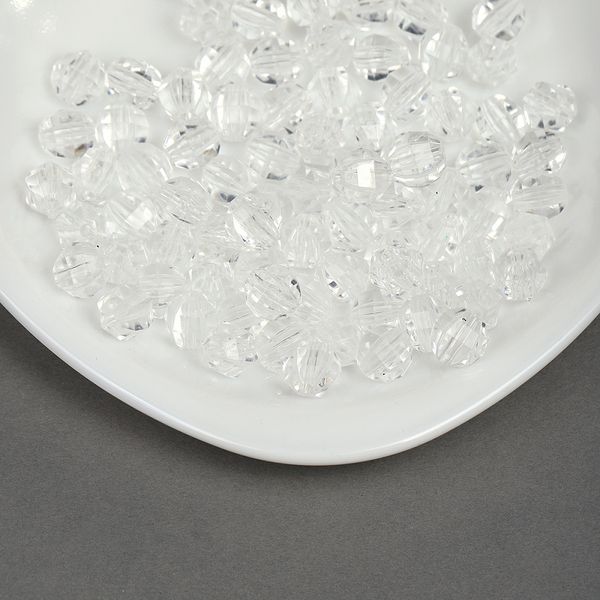 Бусины акрил ⌀10 мм, MG.3244-17, цв.17 прозрачный, уп.50 г, Magic4Hobby