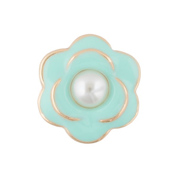 Пуговицы металл 15 мм, 6 шт, 199 салатовый, Blitz MB 0278