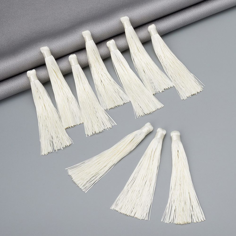 Кисть шторная l=10 см, полиэстер, 10 шт, 22 молочный, CL-034