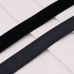 Лента бархатная (тесьма) эластичная 20.0 мм / 32.9±2 метров, 03 черный