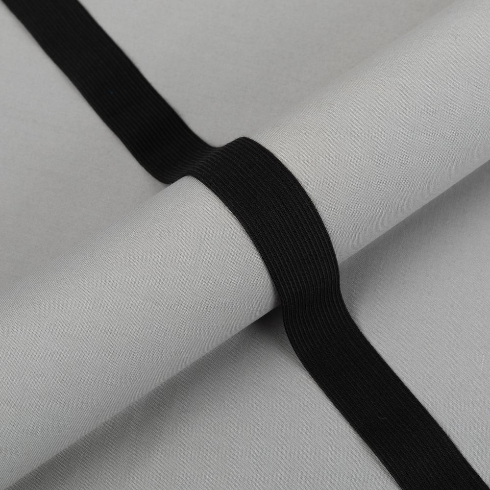 Резинка вязаная 25 мм, / 50 метров, черный, Gamma RV-25 BL