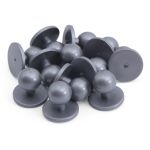 Пуговицы Пукли для поварских курток 12 шт, 10мм (d основания=18мм, h=16мм) (серебро)